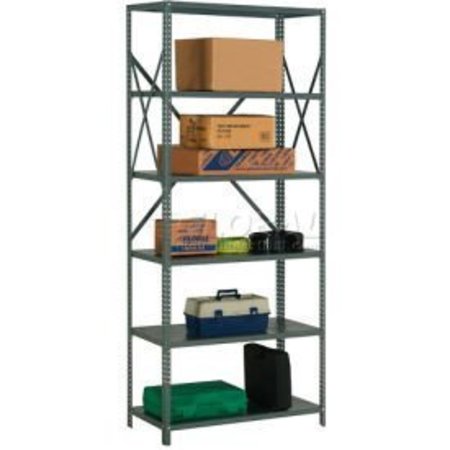 GLOBAL EQUIPMENT Steel Shelving 20 Ga 36"Wx18"Dx85"H Open Clip Style 6 Shelf 234260A